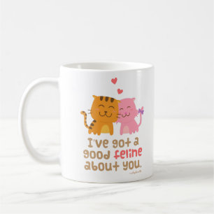 Schattige Kitty Kat Katachtige Liefdesbekentenis P Koffiemok