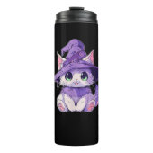 Schattige Kitty kat kitten in heks Pet meisjes hal Thermosbeker (Voorkant)