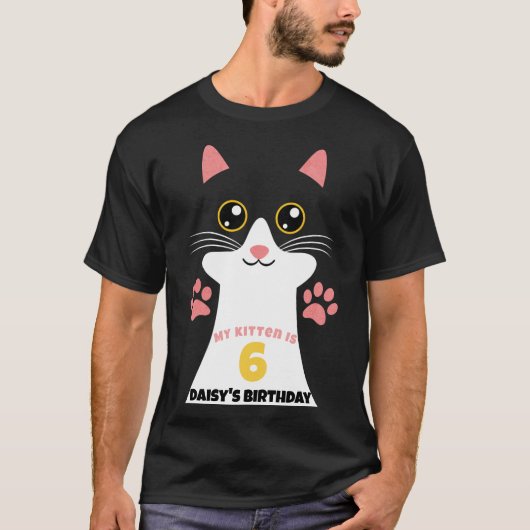 Schattige kitty kat ouderfeest t-shirt (Voorkant)