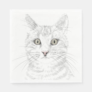 Schattige Kitty Kitten Tijger Kat Servet