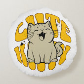 SCHATTIGE KITTY Klein, 3,2 cm (1,25") Rond Kussen (Achterkant)