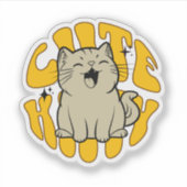 SCHATTIGE KITTY Klein, 3,2 cm (1,25") Sticker (Voorkant)
