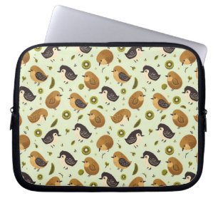 Schattige Kiwi vogelpatroon Laptop Sleeve
