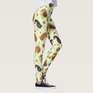 Schattige Kiwi vogelpatroon Leggings