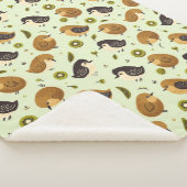 Schattige Kiwi vogelpatroon Sherpa Deken (3/4)