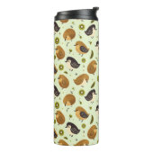 Schattige Kiwi vogelpatroon Thermosbeker (Gedraaid links)