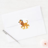 Schattige Klaar Cartoon Afghan Hound Sticker (Envelop)