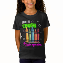 Schattige Klaar om te Crush Kindergarten Crayons T