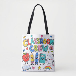 Schattige Klasgenoten Onderwijs Decoratie Tote Bag