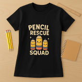 Schattige Klaslokaal Team; Pencil Rescue Squad Ler T-shirt