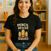Schattige Klaslokaal Team; Pencil Rescue Squad Ler T-shirt