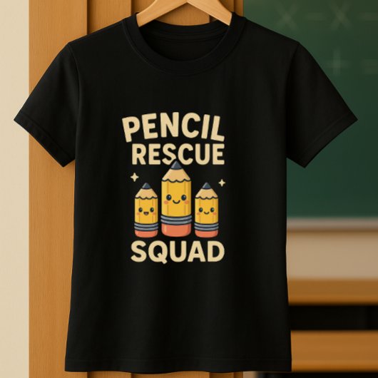 Schattige Klaslokaal Team; Pencil Rescue Squad Ler T-shirt