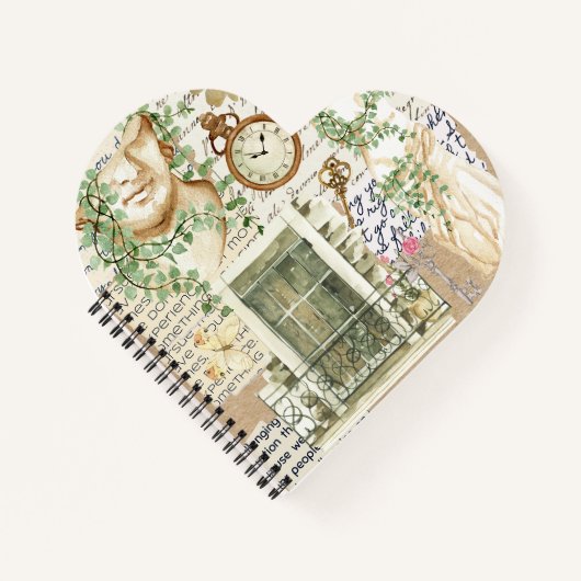 Schattige klassiek collage kunstwerk Grieks beeld Notitieboek (Voorkant)