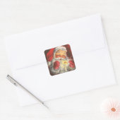 Schattige Klassieke Kerstman Kerstmis  Vierkante Sticker (Envelop)