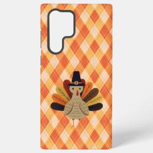 Schattige, klassieke/retro Thanksgiving kalkoen Samsung Galaxy Hoesje