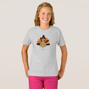 Schattige, klassieke/retro Thanksgiving kalkoen T-shirt