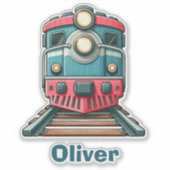 Schattige Klassieke Trein Jongens Sticker (Voorkant)