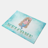 Schattige klauw Baby Zeemeermin, Zee Deurmat (Schuin)