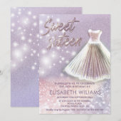 Schattige kleding met mousserende glittery ombre i kaart (Voorkant / Achterkant)