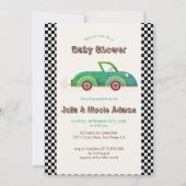 Schattige klein auto racer Baby shower Kaart (Voorkant)