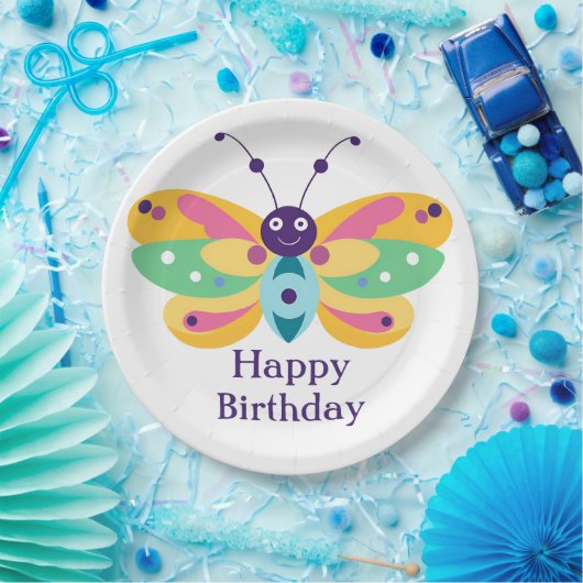 Schattige klein beestje papieren bordje (Feest)