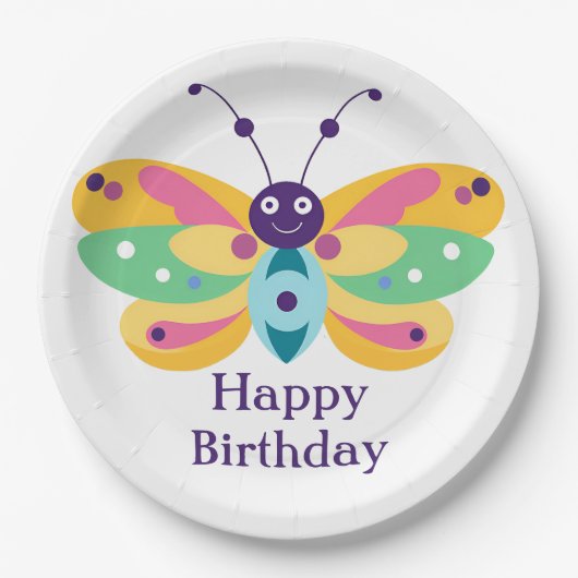 Schattige klein beestje papieren bordje (Voorkant)