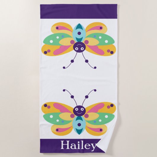 Schattige klein beestje strandlaken (Voorkant)