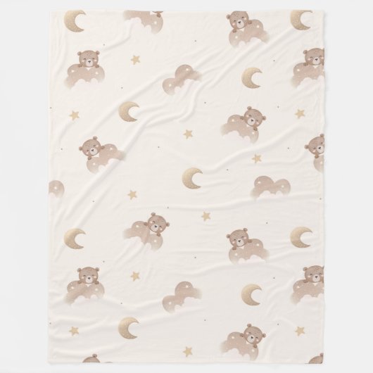 Schattige klein Beren patroon Fleece Deken (Voorkant)