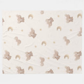 Schattige klein Beren patroon Fleece Deken (Voorkant (Horizontaal))