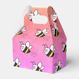 Schattige klein bijenpatroon Waterverf Baby shower Bedankdoosjes