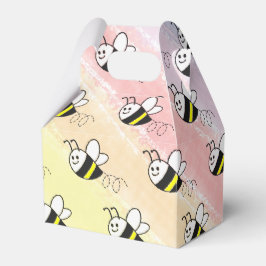 Schattige klein bijenpatroon Waterverf Baby shower Bedankdoosjes