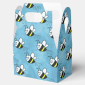 Schattige klein bijenpatroon Waterverf Baby shower Bedankdoosjes (Geopend)