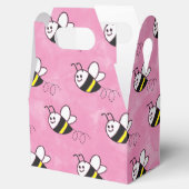 Schattige klein bijenpatroon Waterverf Baby shower Bedankdoosjes (Geopend)