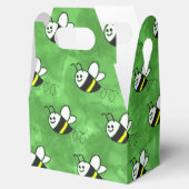 Schattige klein bijenpatroon Waterverf Baby shower Bedankdoosjes (Geopend)