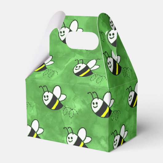 Schattige klein bijenpatroon Waterverf Baby shower Bedankdoosjes (Voorkant Zijde)