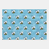 Schattige klein bijenpatroon Waterverf Baby shower Inpakpapier Vel (Voorkant 3)
