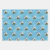 Schattige klein bijenpatroon Waterverf Baby shower Inpakpapier Vel (Voorkant)