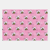 Schattige klein bijenpatroon Waterverf Baby shower Inpakpapier Vel (Voorkant)