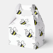 Schattige klein bijenpatroon wit Baby shower Bedankdoosjes (Achterkant)