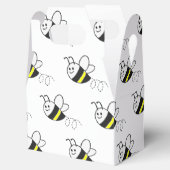 Schattige klein bijenpatroon wit Baby shower Bedankdoosjes (Geopend)