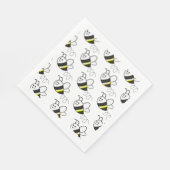 Schattige klein bijenpatroon wit Baby shower Servet (Hoek)