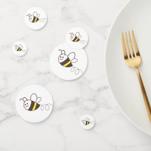 Schattige klein bijenvliegend wit Baby shower Confetti