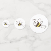 Schattige klein bijenvliegend wit Baby shower Confetti (Achterkanten)