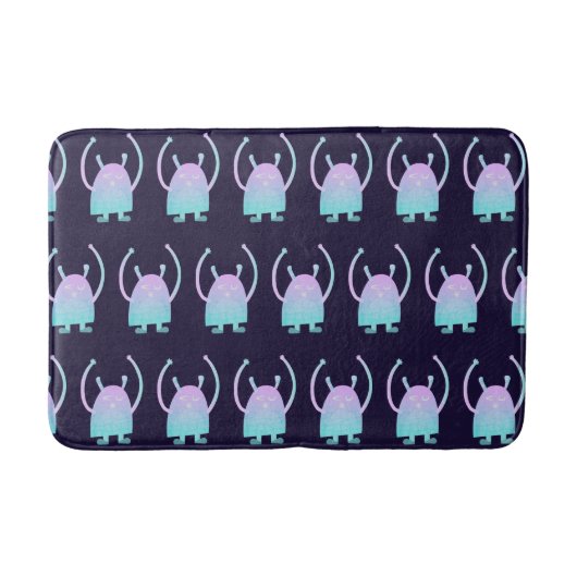 Schattige klein blauw monster badmat (Voorkant)