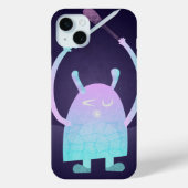 Schattige klein blauw monster Case-Mate iPhone case (Achterkant)