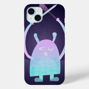 Schattige klein blauw monster iPhone 15 mini hoesje