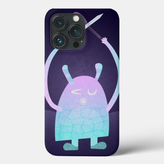 Schattige klein blauw monster Case-Mate iPhone case (Achterkant)