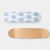 Schattige klein blauw monster persoonlijk skateboard (Horizontaal)