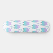 Schattige klein blauw monster persoonlijk skateboard (Horizontaal)