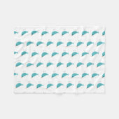 Schattige klein blauw vogeltje fleece deken (Voorkant (Horizontaal))